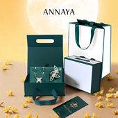 Annaya新年套装 项链胸针女高级感轻奢小众设计感胸花别针配饰