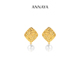 Annaya流金时代耳环小众设计高级感耳钉金色耳饰新年礼物送女友