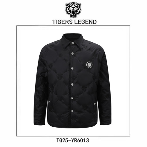 TIGERS LEGEND虎头刺绣休闲舒适轻奢秋冬保暖轻薄羽绒服 YR6013