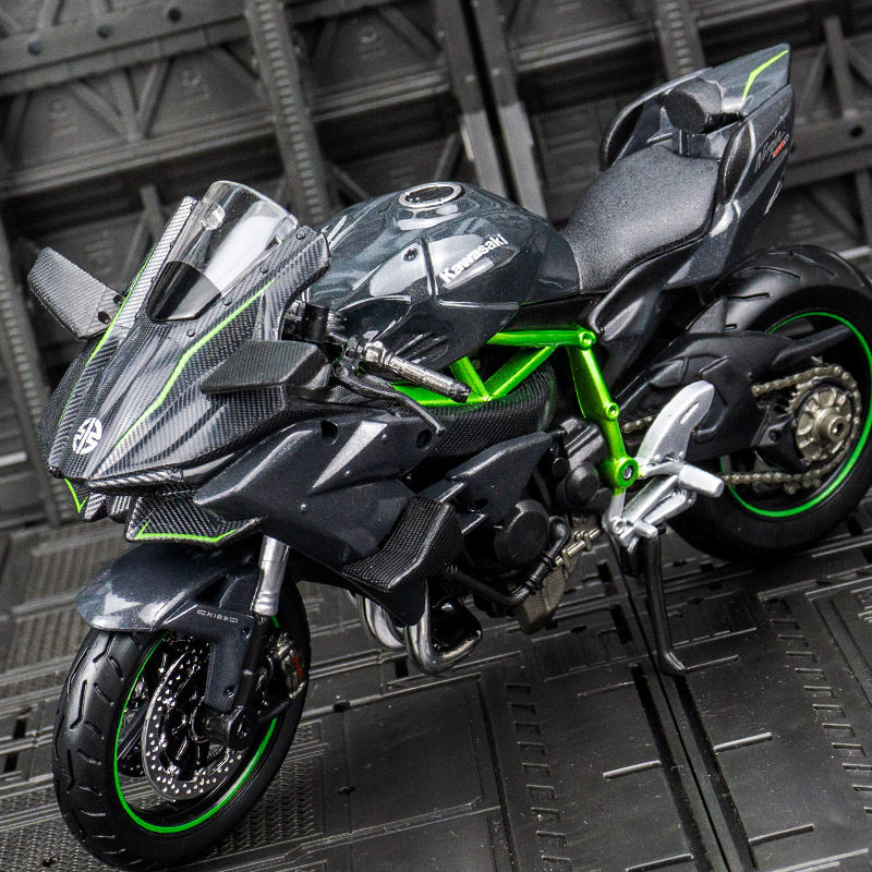 川崎h2r摩托车合金模型机车手办摆件跑车玩具车男生儿童生日礼物