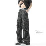 春季美式迷彩工装裤男直筒阔腿休闲长裤子A166-NA5901-特P42控68，男装工装外套，电商A166