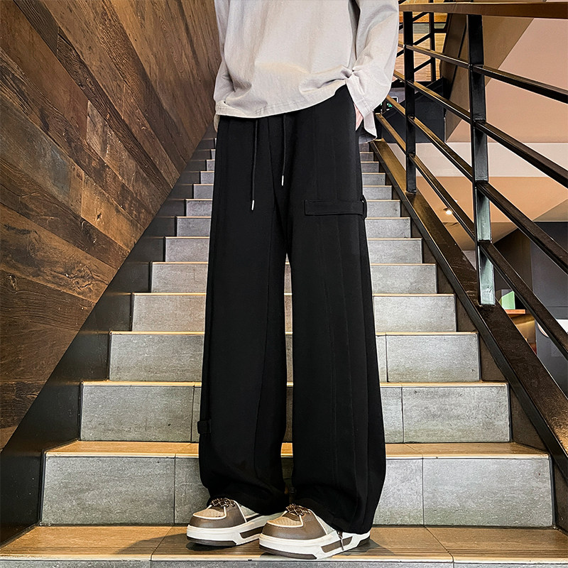 美式cleanfit宽松垂感运动卫裤男直筒休闲A166-KB4035-特P42控79图片