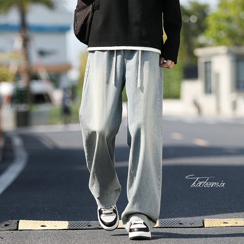 复古牛仔裤男秋美式水洗直筒长裤cleanfitA166-NA5508-特P35控59，男装牛仔裤，电商A166