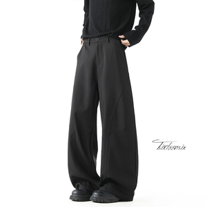 解构廓形弯刀西裤男春季cleanfit垂感长裤A166-KA5Q04-特P40控75，男装西裤，电商A166