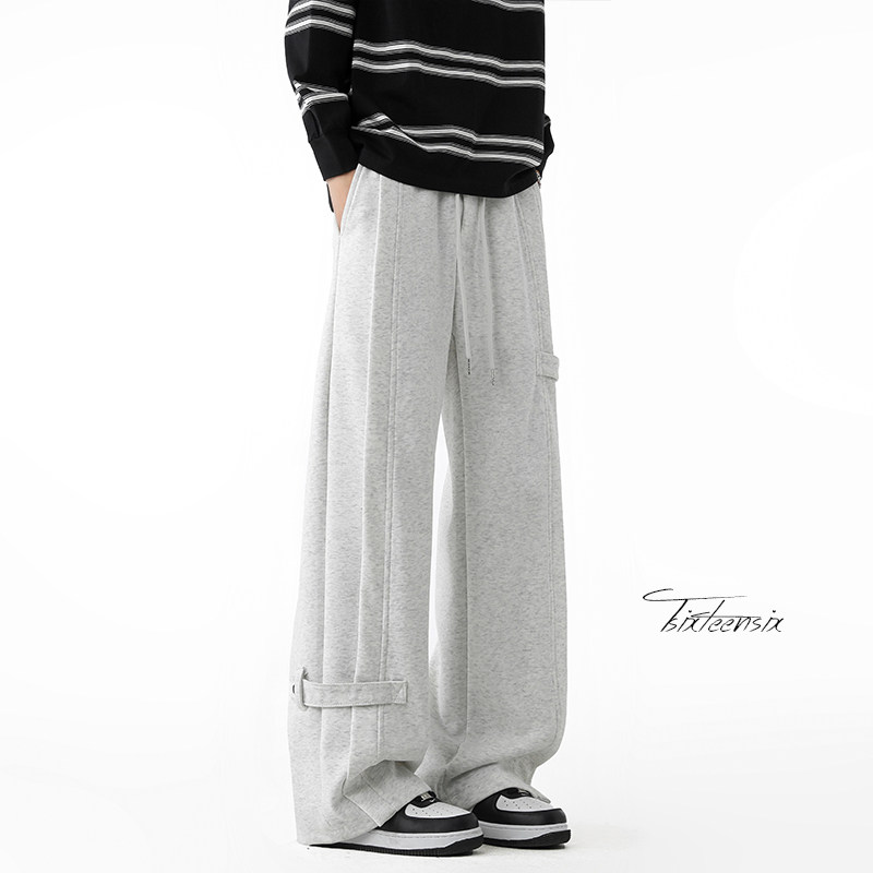 美式重磅卫裤男春季cleanfit宽松休闲长裤A166-KB4035-特P42控79，男装休闲裤，电商A166