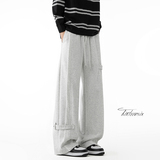 美式重磅卫裤男春季cleanfit宽松休闲长裤A166-KB4035-特P42控79，男装休闲裤，电商A166