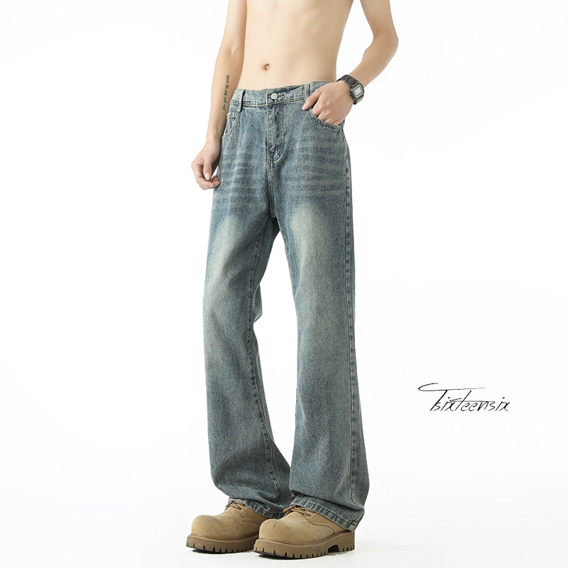 春季微喇牛仔裤男cleanfit2026新款美式长裤子A166-NA5201-特P32，男装牛仔裤，电商A166