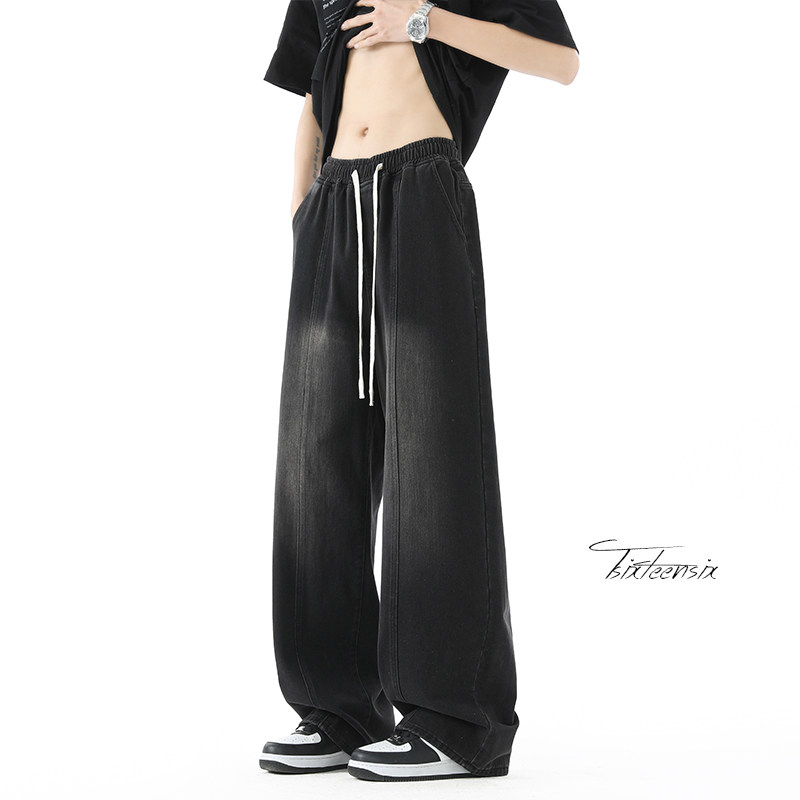 美式复古水洗直筒牛仔裤男春季宽松阔腿长裤A166-K274-特P35控68,男装牛仔裤,电商A166