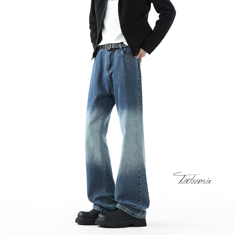 美式复古渐变微喇牛仔裤男秋季高腰弯刀裤A166-NA5605-特P35控69,男装牛仔裤,电商A166 美式复古渐变微喇牛仔裤男秋季高腰弯刀裤A166-NA5605-特P35控69,男装牛仔裤,电商A166