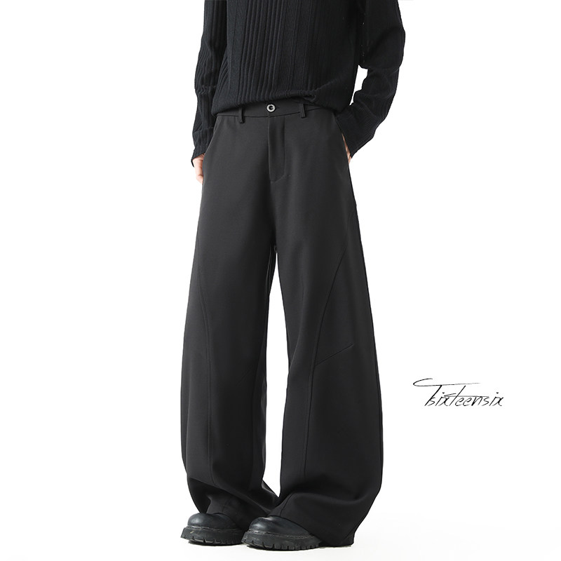 美式弯刀西裤男复古宽松百搭高街垂感裤子A166-KA5Q04-特P40控75，男装西裤，电商A166