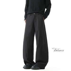 美式弯刀西裤男复古宽松百搭高街垂感裤子A166-KA5Q04-特P40控75，男装西裤，电商A166