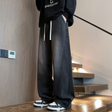 水洗弯刀牛仔裤男秋美式高街cleanfit休闲裤A166-NA4J01-P45控75，男装牛仔裤，电商A166