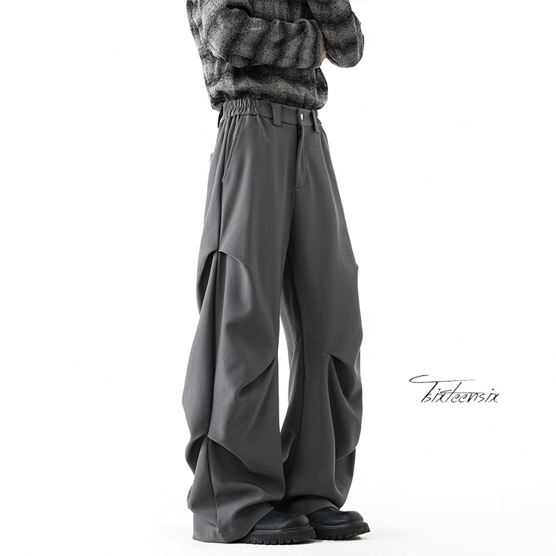 美式褶皱西裤男春季cleanfit伞兵裤子高街A166-KA5907-特P45控69，男装西裤，电商A166