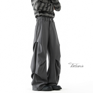 美式褶皱西裤男春季cleanfit伞兵裤子高街A166-KA5907-特P45控69，男装西裤，电商A166