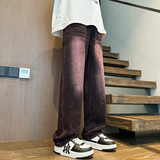 美式复古vibe渐变色牛仔裤男水洗高街微喇长裤A166-N583-P50控85，男装牛仔裤，电商A166