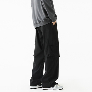 美式机能工装裤男秋季宽松运动直筒休闲裤A166-BK2437-特P35控69图片