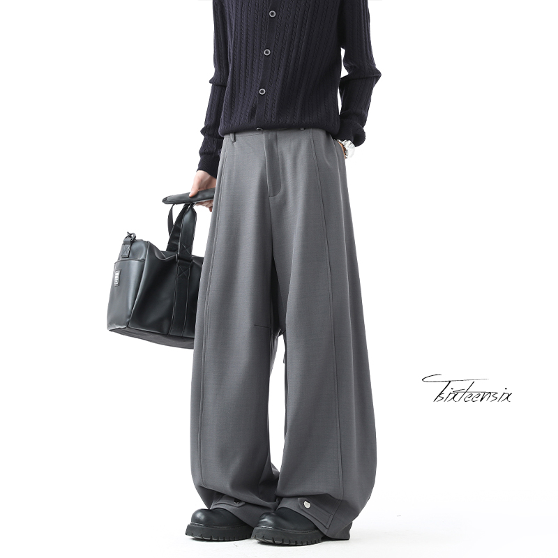 美式弯刀裤男款秋季垂感宽松阔腿裤西装裤A166-KA5J08-特P45控79,男装西服套装,电商A166 美式弯刀裤男款秋季垂感宽松阔腿裤西装裤A166-KA5J08-特P45控79,男装西服套装,电商A166