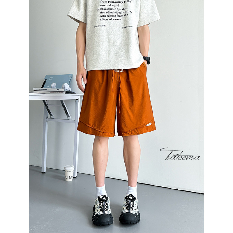 速干运动短裤男夏季美式多巴胺直筒五分裤A166-DA5308-特P28控49,男装牛仔裤,电商A166