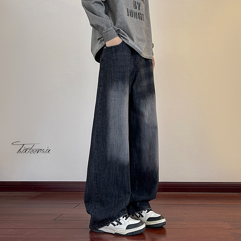 美式复古水洗牛仔裤男春季直筒竹节纹裤子A166-NA5J07-特P40控75，男装牛仔裤，电商A166