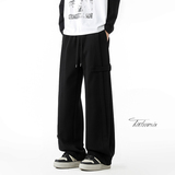 复古垂感重磅卫裤男美式宽松直筒休闲裤子A166-KB4035-特P42控79，男装休闲裤，电商A166