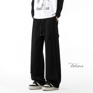 直筒卫裤男春季运动长裤宽松阔腿休闲裤子A166-KB4035-特P42控79，男装休闲裤，电商A166