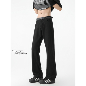 cleanfit牛仔裤男美式高街弹力直筒微喇裤A166-NA5403-特P30控59图片