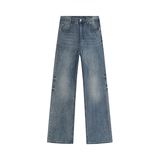 美式复古水洗牛仔裤男春季高街猫须直筒长裤A166-NA5J01-P45控69，男装牛仔裤，电商A166