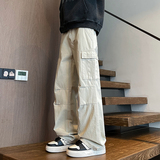 美式复古水洗多口袋工装裤男高街直筒裤子A166-NC5819-特P45控85，男装工装外套，电商A166