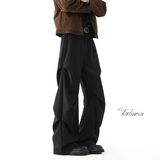 cleanfit微喇褶皱西裤男春季垂感休闲长裤A166-KA5907-特P45控69，男装西裤，电商A166