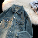 男士牛仔外套秋季2025新款美式复古水洗夹克A166-JK001-特P68控95,男装夹克,电商A166,电商基地 男士牛仔外套秋季2025新款美式复古水洗夹克A166-JK001-特P68控95,男装夹克,电商A166,电商基地