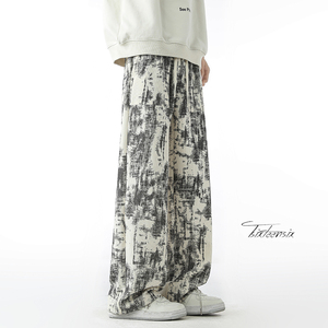 扎染灯芯绒裤子男春季休闲裤垂感美式直筒裤子A166-CK301-P45控78，男装休闲裤，电商A166