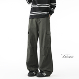 美式复古阔腿工装裤男水洗做旧直筒裤子A166-NC5819-特P45控85，男装工装外套，电商A166