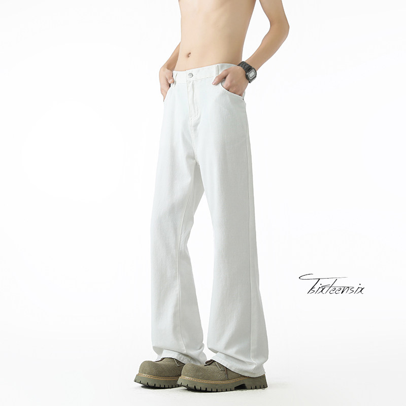 微喇牛仔裤男春季cleanfit裤子美式高街阔腿裤A166-NA5201-特P32，男装牛仔裤，电商A166