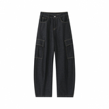 美式廓形工装裤男2026春季休闲弯刀阔腿裤子A166-NA5707-P50控88，男装工装外套，电商A166