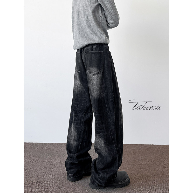 cleanfit闪电纹牛仔裤男秋直筒宽松休闲裤A166-NA5604-特P40控78,男装牛仔裤,电商A166
