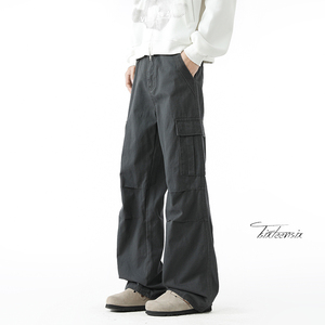 美式复古阔腿工装裤男水洗做旧直筒裤子A166-NC5819-特P45控85，男装工装外套，电商A166