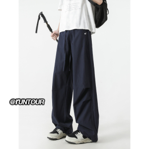 藏青色刺绣冲锋裤男cleanfit机能伞兵裤子A166-KB4047-特P35控65图片