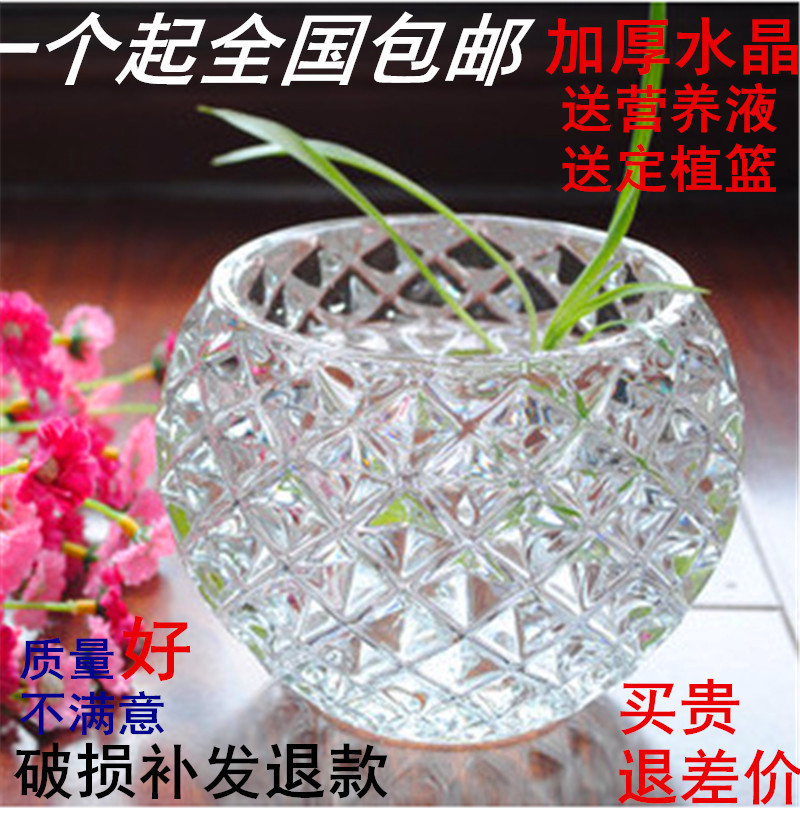 室内简约水晶玻璃花瓶花盆水养