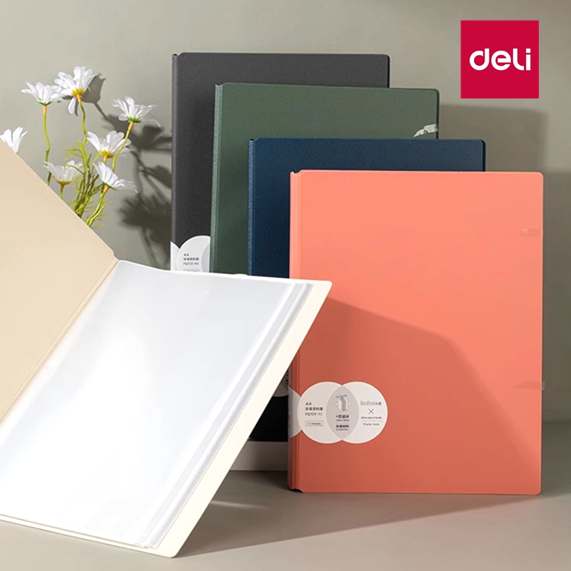 得力文件夹透明插页试卷收纳袋