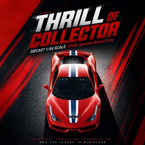 【现货】 富美 1:64 跃马 458 Speciale 合金汽车模型