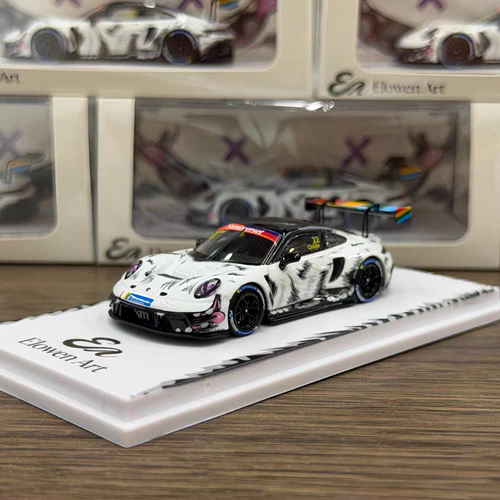 【现货】Elowen Art 1/64保时捷911 GT3 雪怪涂装 合金汽车模型