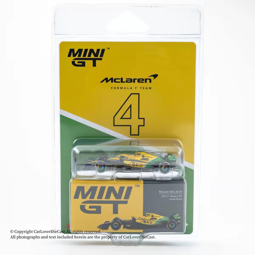 现货 MINI GT1:64 #1164 迈凯伦 MCL38 兰多·诺里斯 合金车模