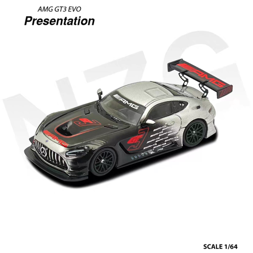 现货 KILO1:64奔驰AMG GT3 EVO Presentation black银黑色