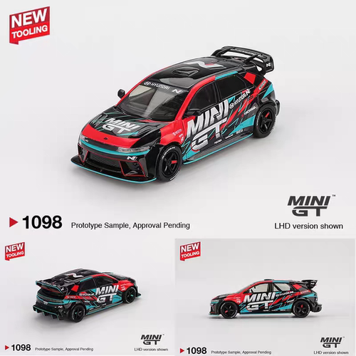 现货MINIGT 1:64 #1098 现代Hyundai 5N 合金汽车模型