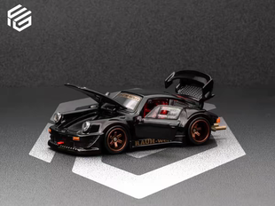 现货 FG 1/64 保时捷RWB930 合金全开 仿真合金汽车模型