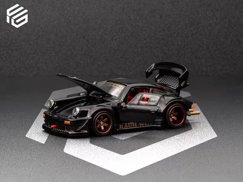 现货 FG 1/64 保时捷RWB930 合金全开 仿真合金汽车模型