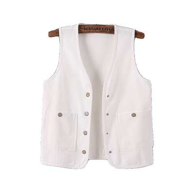 牛仔马甲女夏装新款短款夏季加大码时尚背心马夹夏秋季女士外套