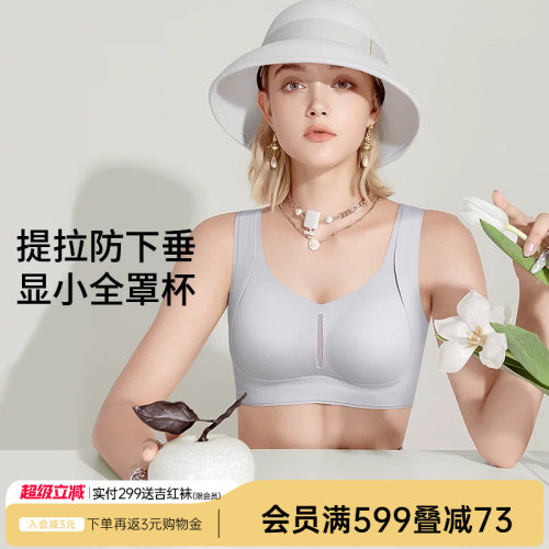 润微大胸显小内衣女大胸提拉聚拢防下垂收副乳无钢圈内衣文胸罩