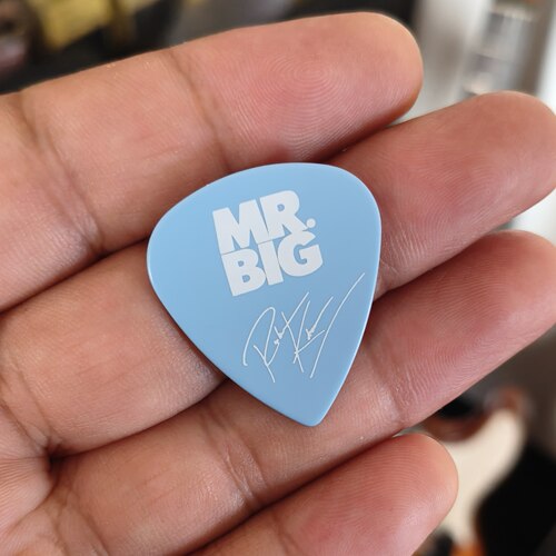 mr.big 乐队保罗签名吉他拨片 蓝色款