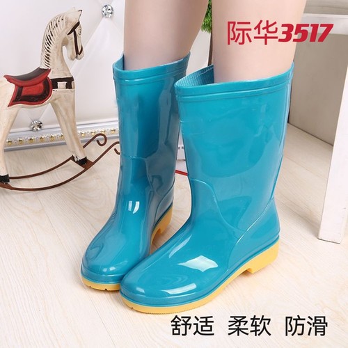 中高筒雨鞋女款雨靴时尚防水防滑水鞋洗衣厨房工作胶鞋套鞋水桶鞋